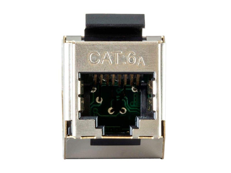 Monoprice Shielded Straight Through Cat6A RJ45 Keystone in-Line Coupler - 10G, Use for Networking As an Extender Between Two Patch Cables, Silver - Image 4